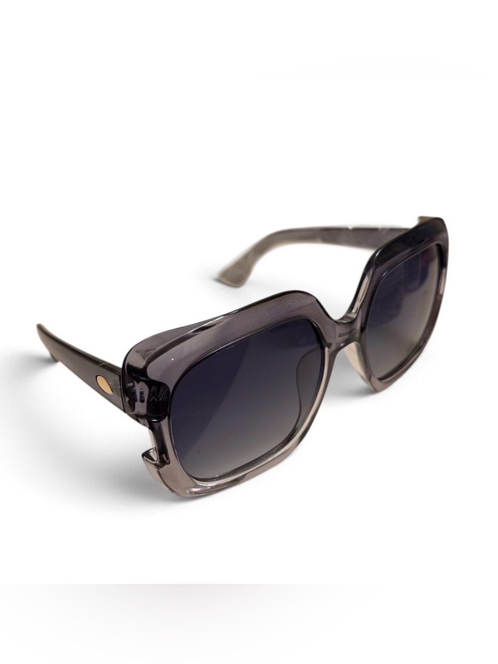 Chicid Oversized Square Frame Sunglasses Womens Grey Retro NWT